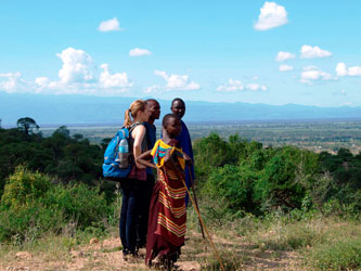 Colline de randonnée Maasai