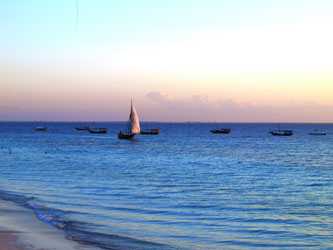 Vue de l'océan à Zanzibar