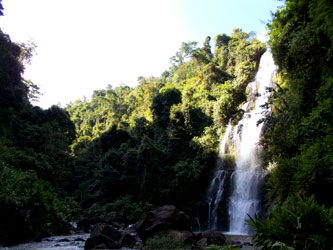 Cascadas en la aldea de Marangu